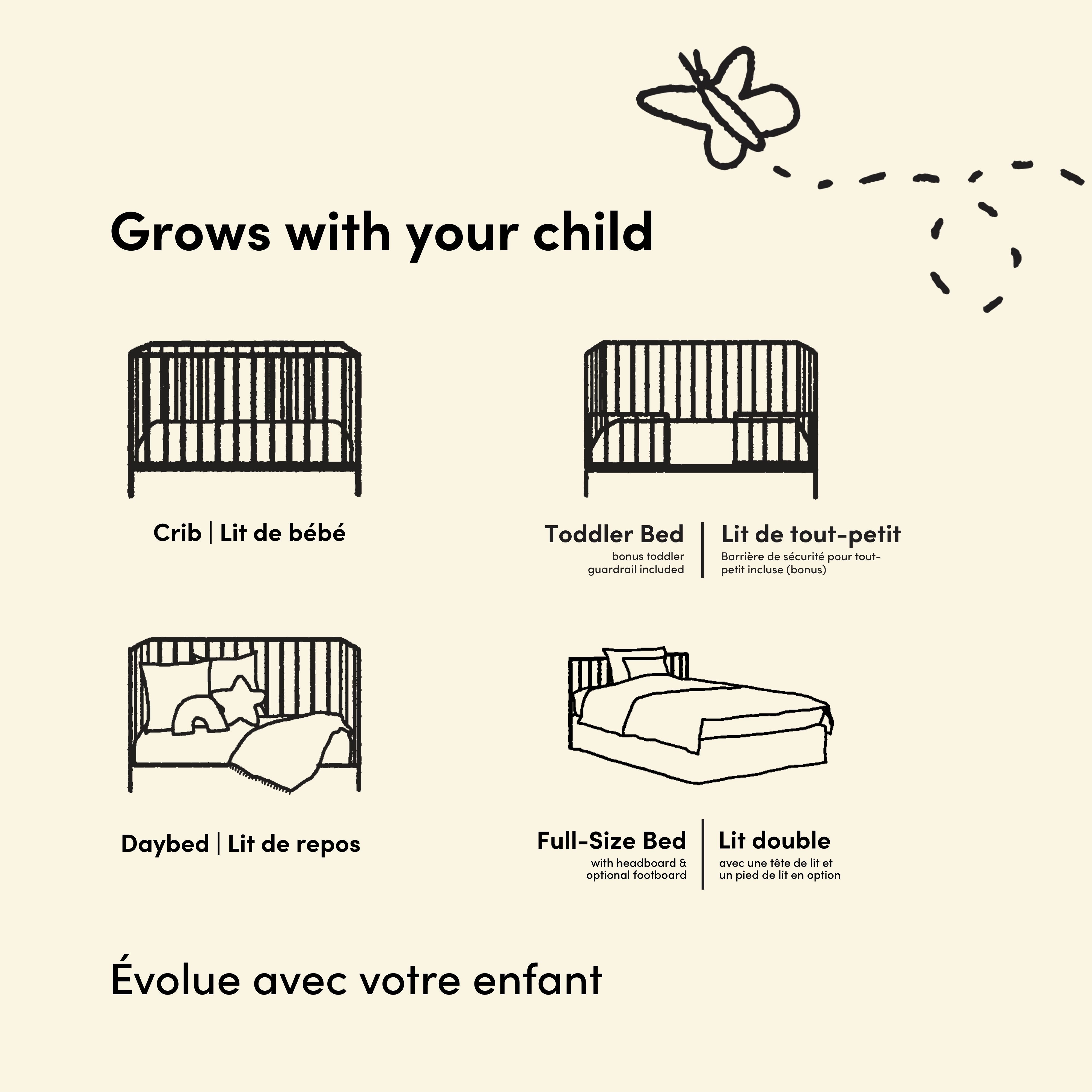 Mallorca Crib in Hazelnut Callout image