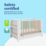 Read-with-me white with driftwood crib certifications callout