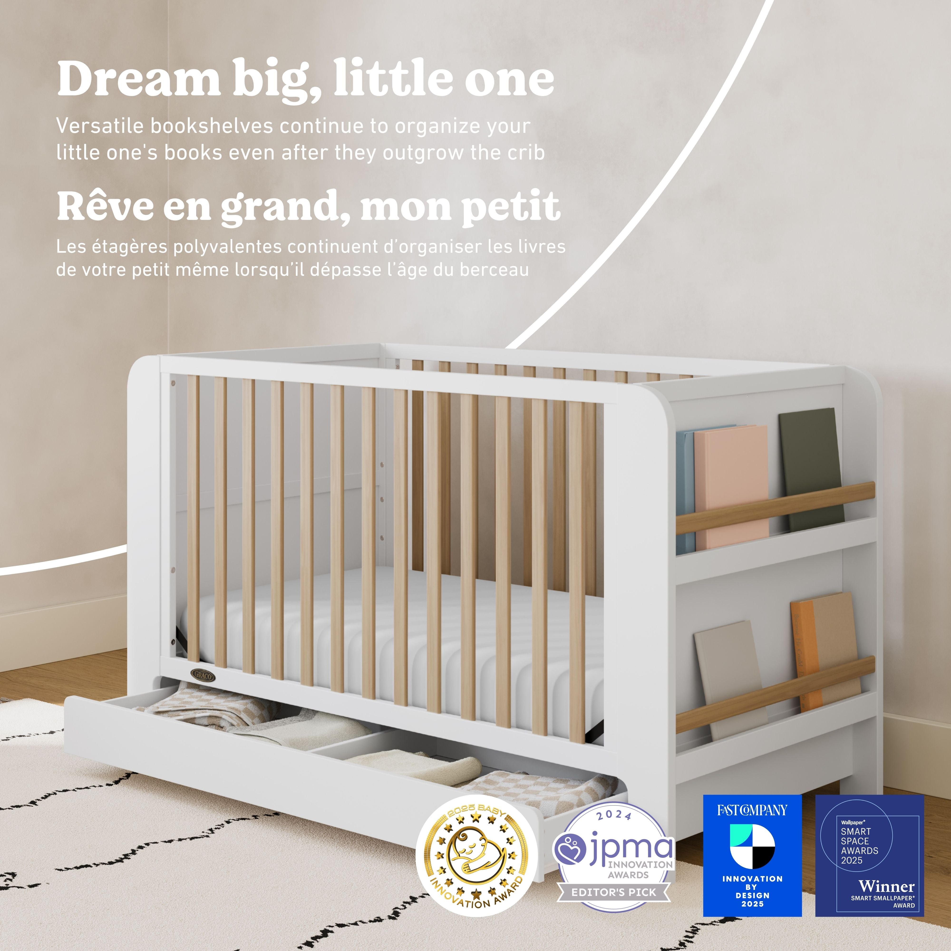 Read-with-me white with driftwood crib style callout