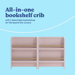 Read-with-me blush with driftwood crib bookcase callout