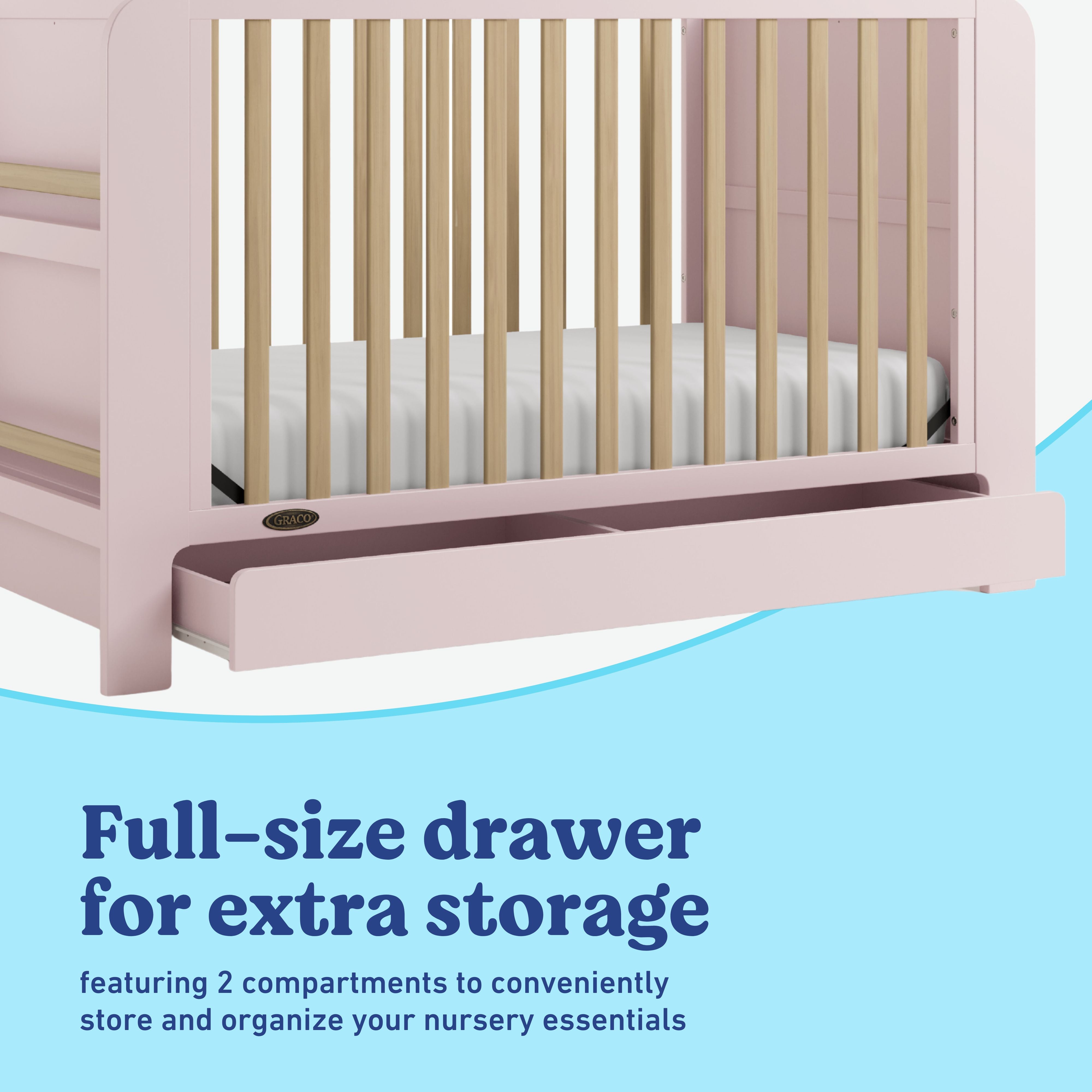 Read-with-me blush with driftwood crib storage callout