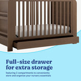Read-with-me hazelnut crib storage drawer callout