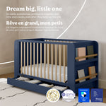 Read-with-me midnight blue with driftwood crib style callout