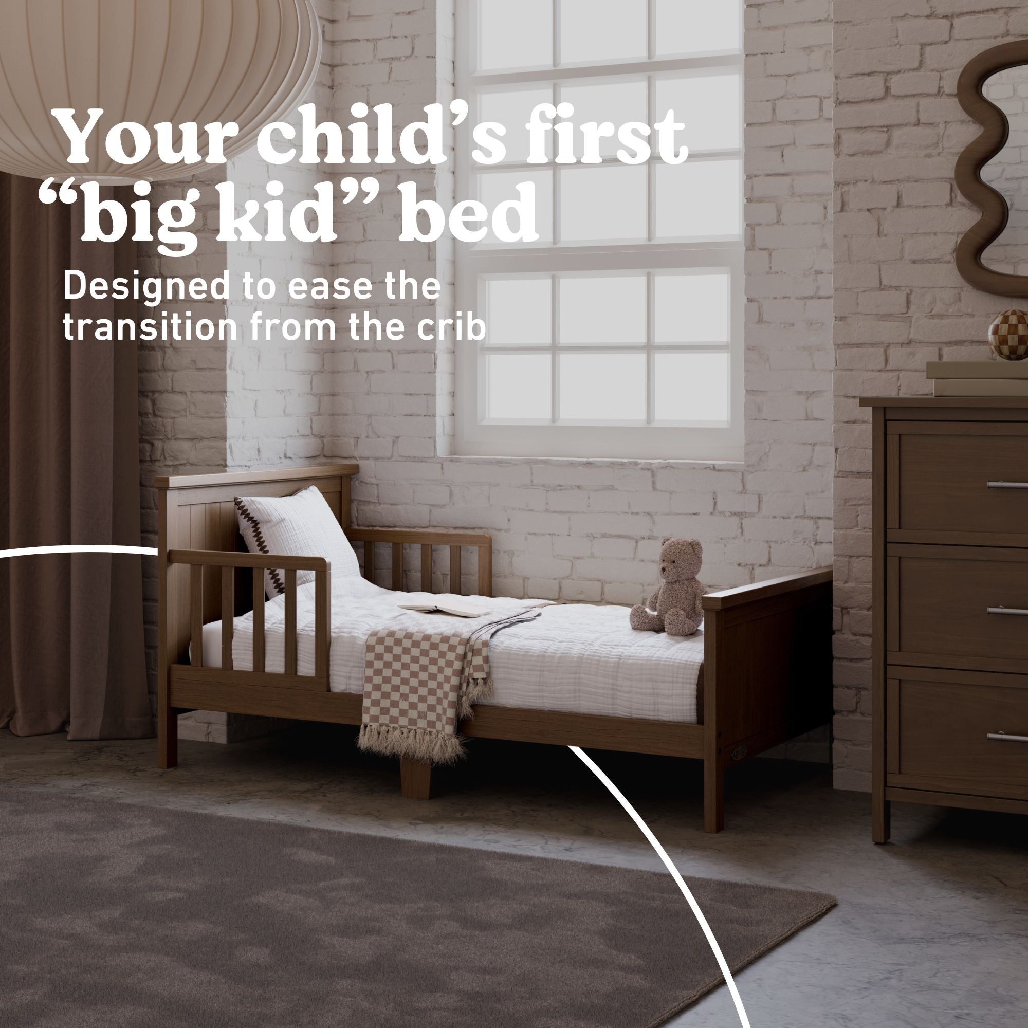 Bailey hazelnut toddler bed callout