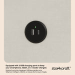 Timeless ivory recliner dual USB ports callout