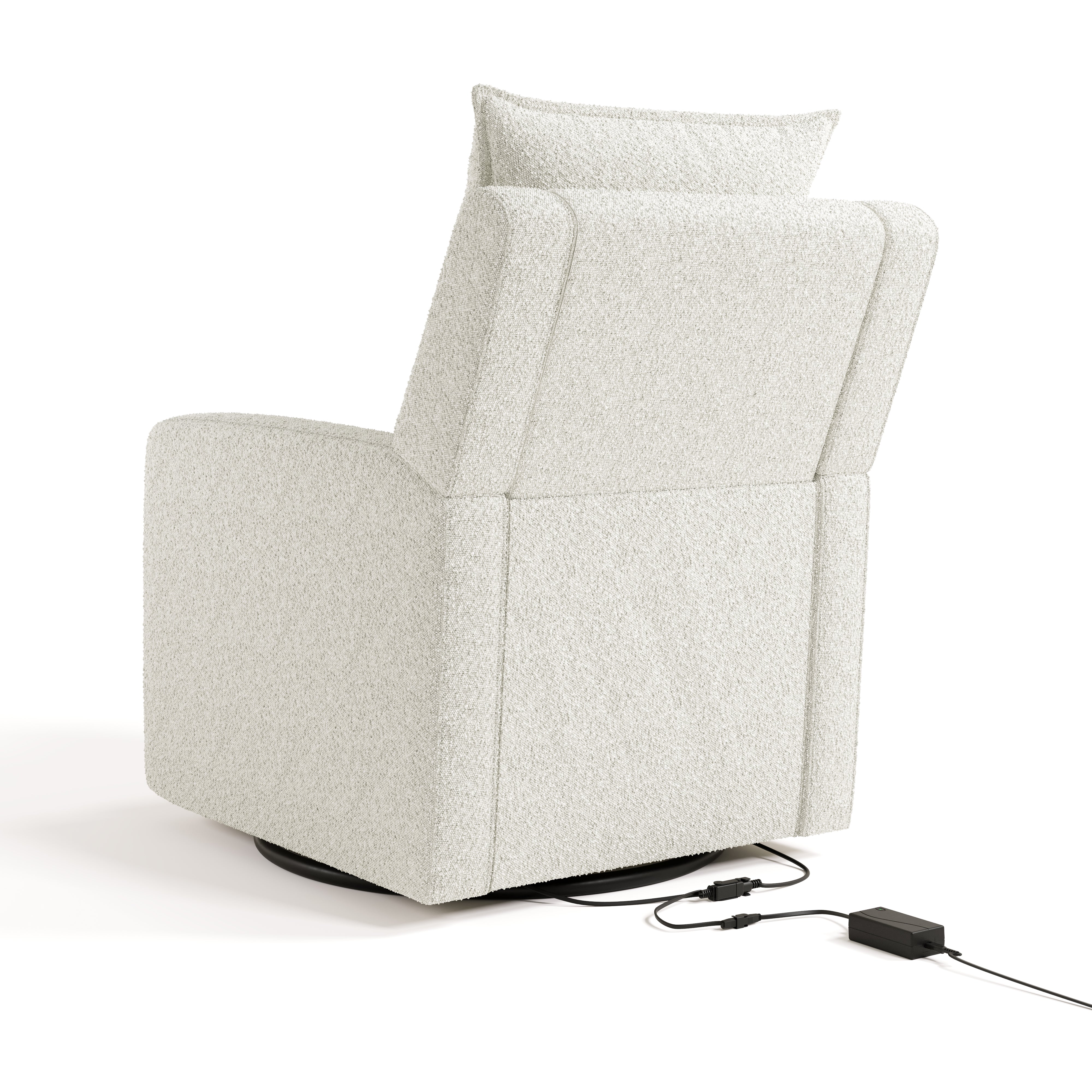 timeless ivory boucle glider back view