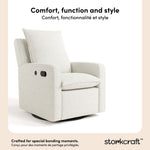 Timeless ivory boucle recliner style callout