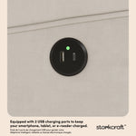 Serenity ivory recliner dual USB ports callout