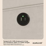 Serenity ivory recliner dual USB ports callout