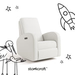 Santa Monica ivory basketweave recliner with black doodles overlaid on image