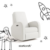 Santa Monica ivory basketweave recliner with black doodles overlaid on image