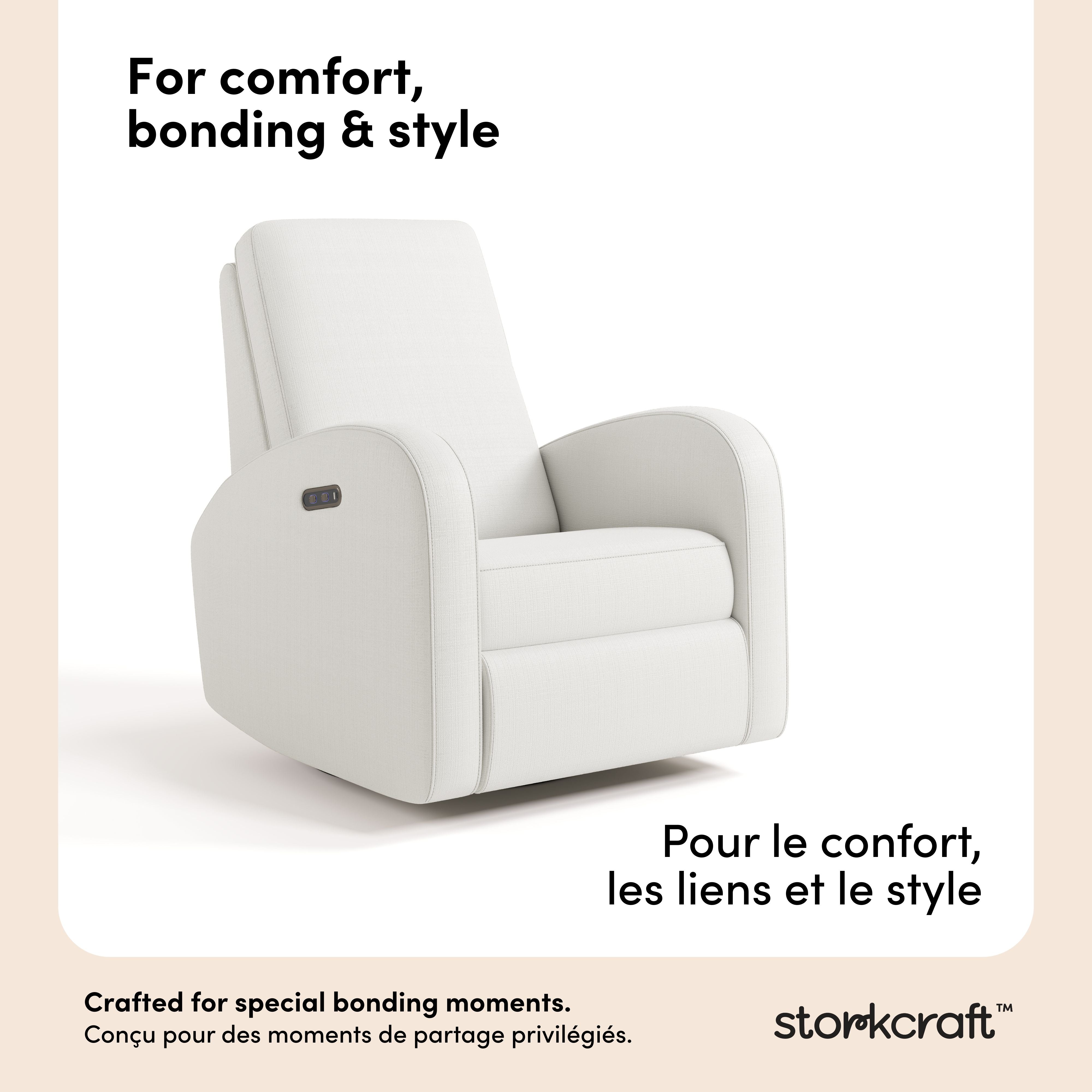 Santa Monica ivory basketweave recliner style callout