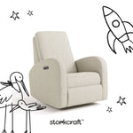 Santa Monica dune basketweave recliner with black doodles overlaid on image
