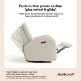 Santa Monica dune basketweave recliner power recline callout