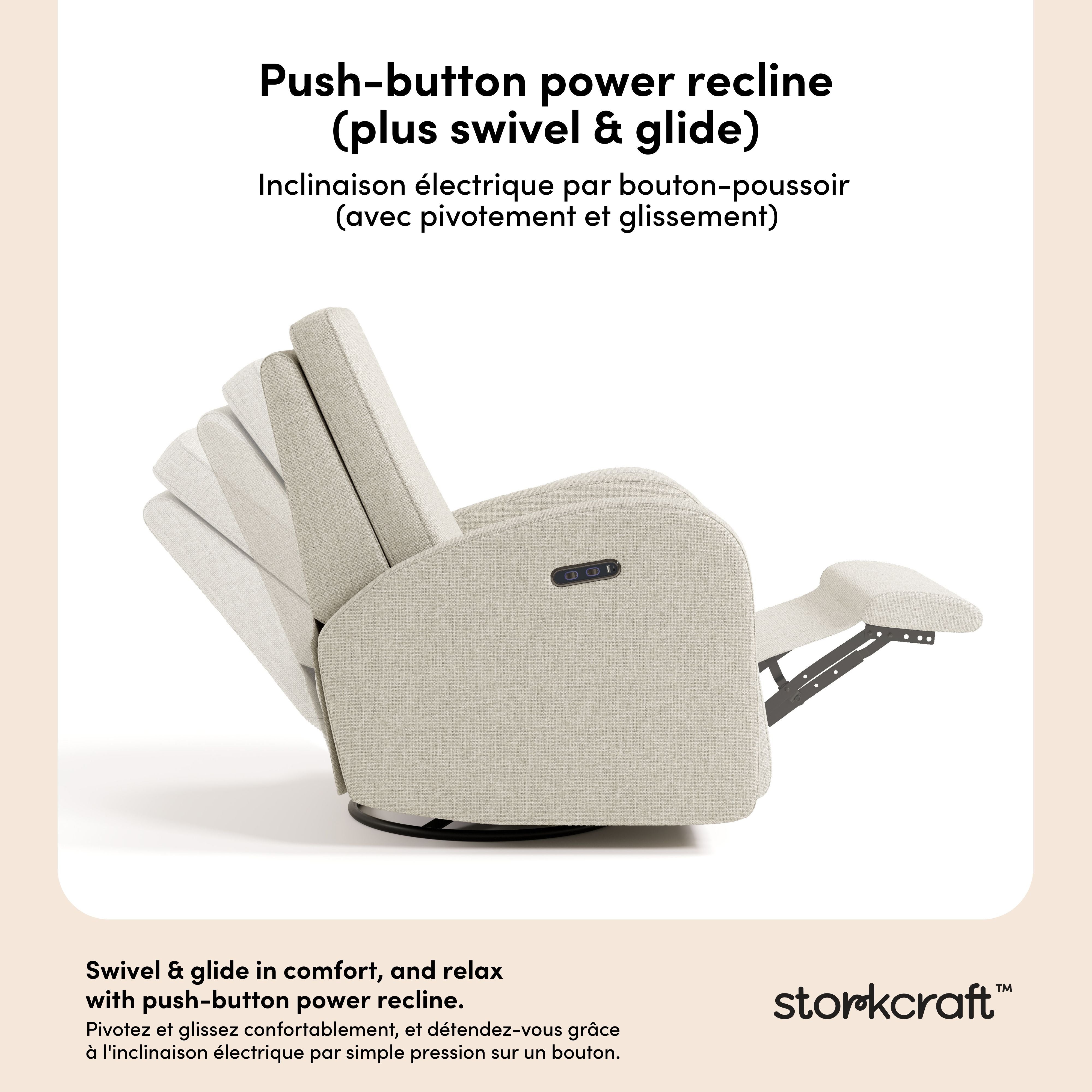 Santa Monica dune basketweave recliner power recline callout