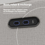 Teddi steel basketweave power recliner dual USB ports callout