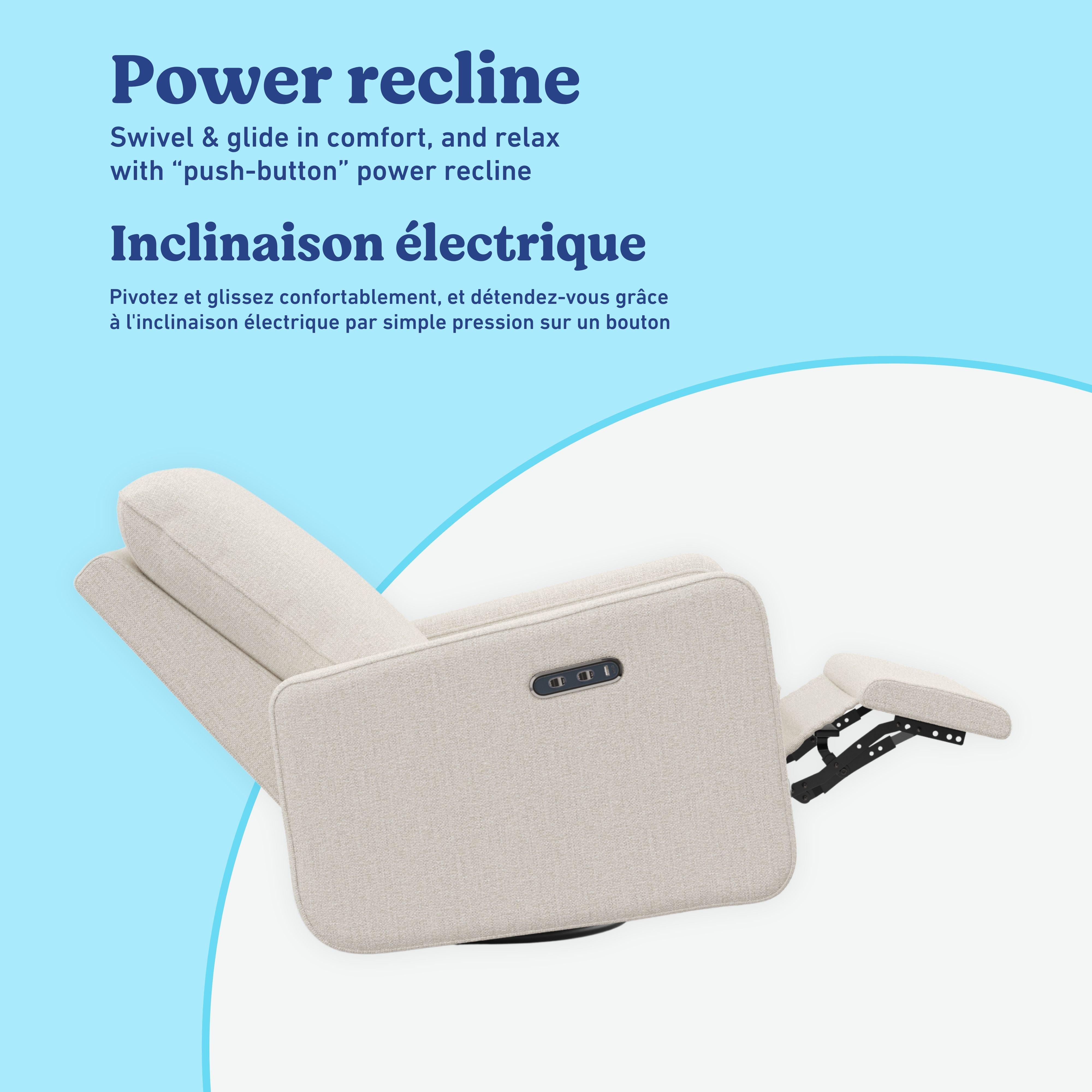 Teddi dune basketweave power recliner power recline callout