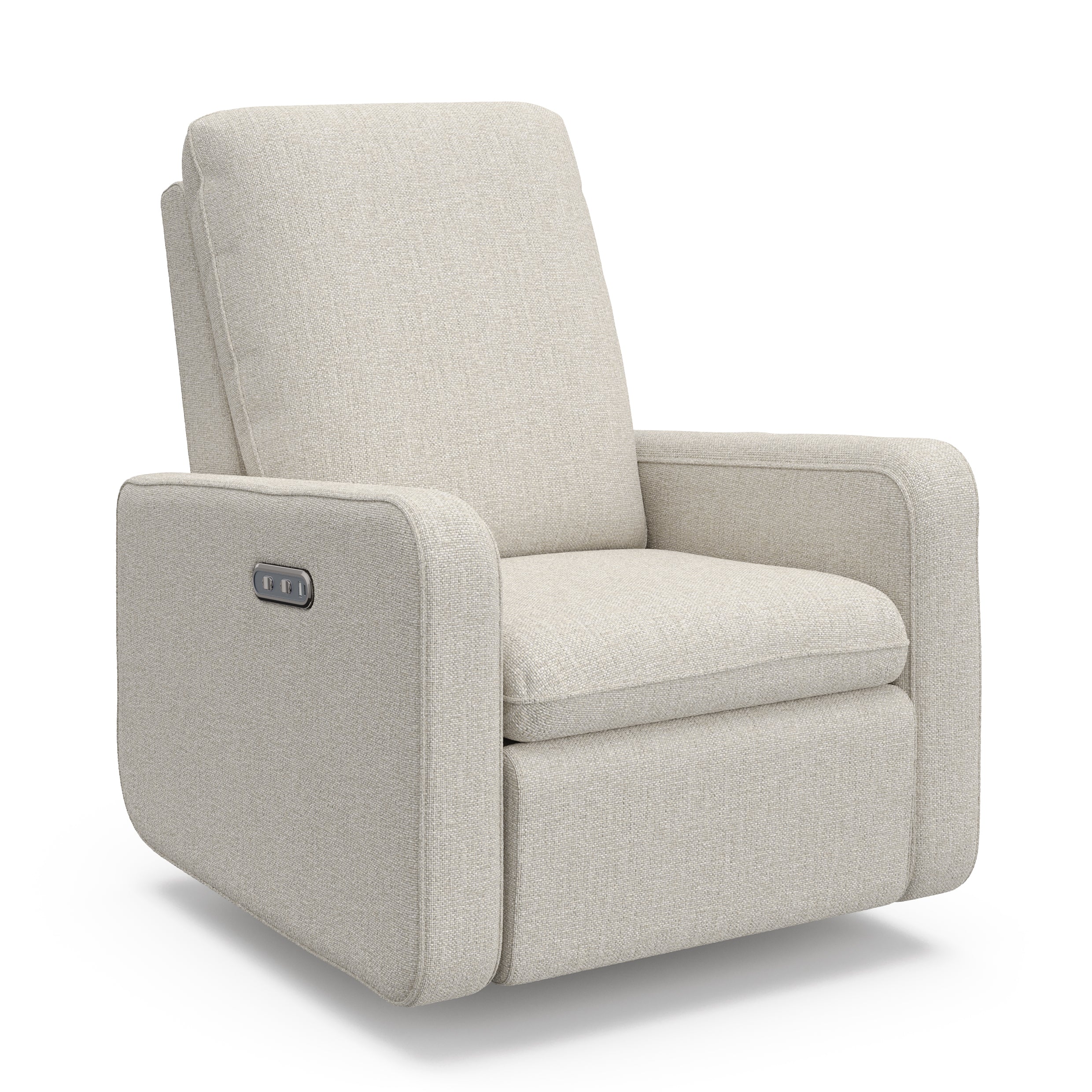 Teddi dune basketweave power recliner angle view