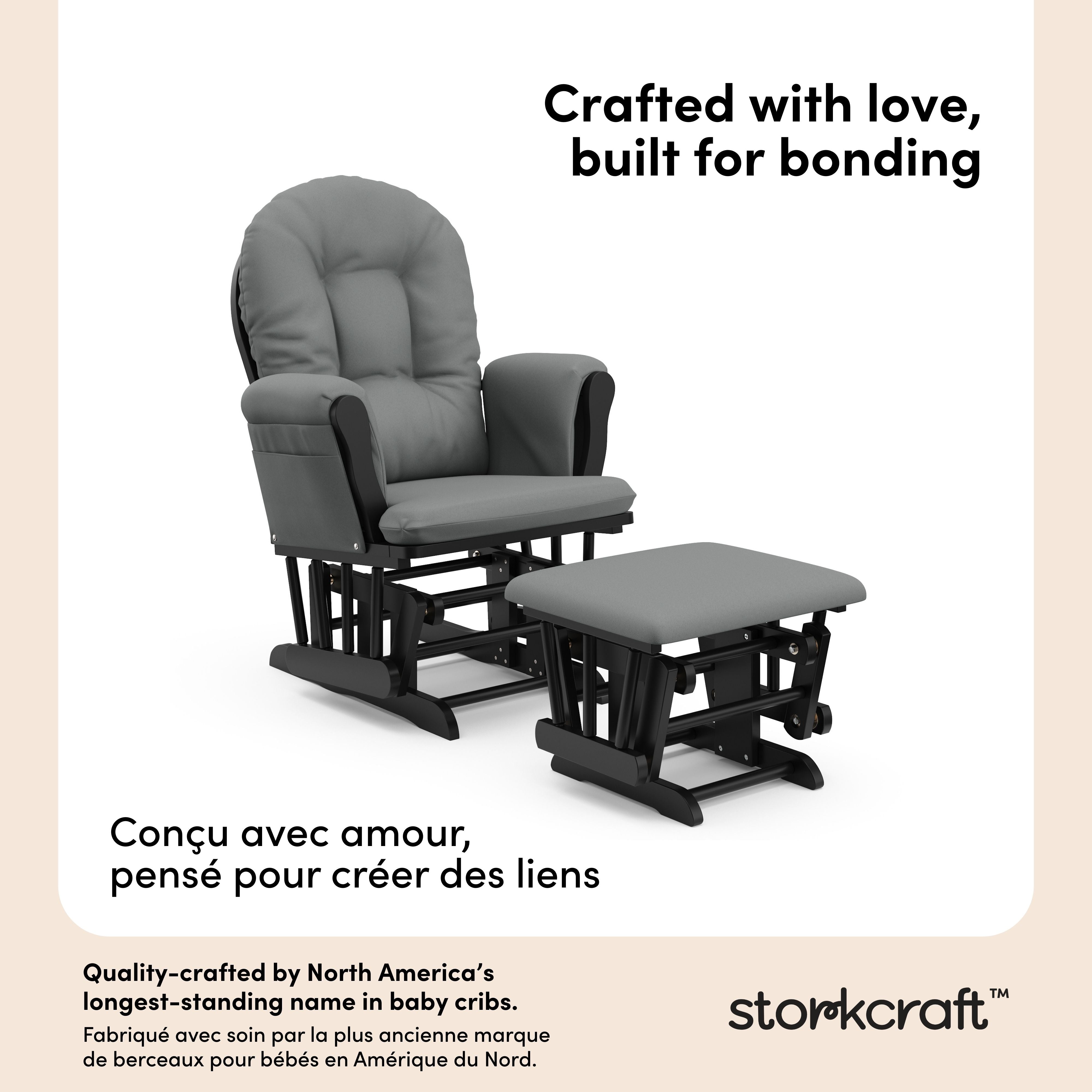 Hoop black with gray glider and ottoman style callout