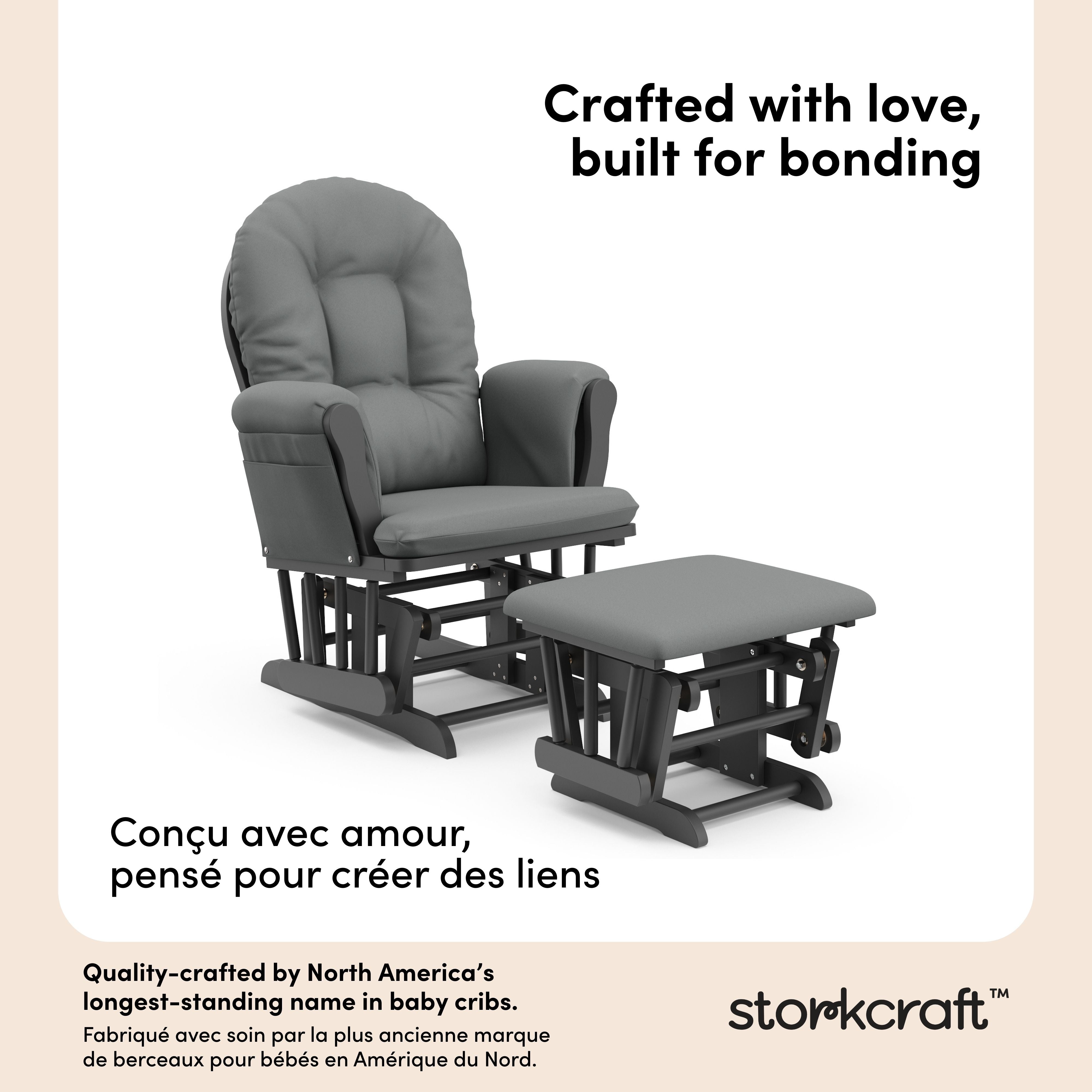 Hoop gray with gray glider and ottoman style callout