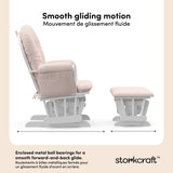 Hoop white with pink glider and ottoman motion callout