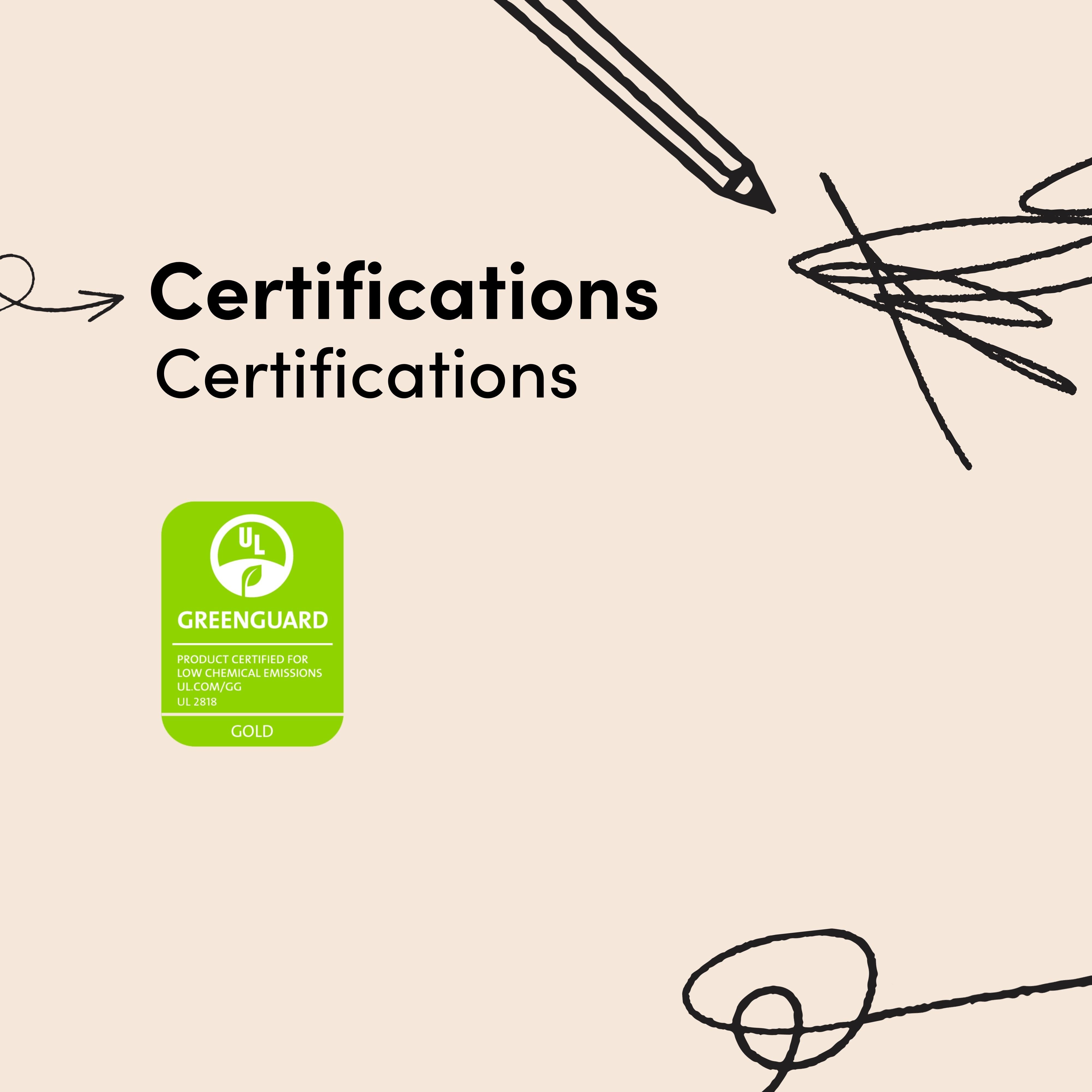 Hoop glider and ottoman certifications