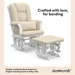 Tuscany white with beige glider and ottoman style callout