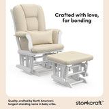 Tuscany white with beige glider and ottoman style callout