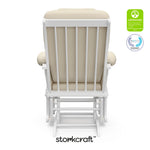 Tuscany white with beige glider and ottoman with GGG and PTPA logos on top right