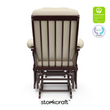 Tuscany espresso with beige glider and ottoman with GGG and PTPA logos on top right