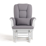 Tuscany white with gray swirl glider front view