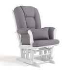 Tuscany white with gray swirl glider angle view