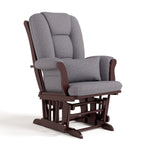 Tuscany espresso with gray swirl glider angle view