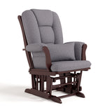 Tuscany espresso with gray swirl glider angle view