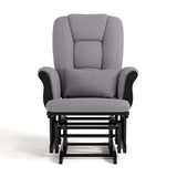 Tuscany black with gray swirl glider front view