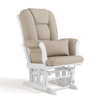 Tuscany white with taupe swirl glider angle view