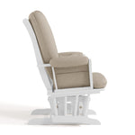 Tuscany white with taupe swirl glider side view