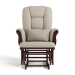 Tuscany espresso with taupe swirl glider front view