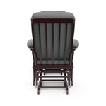 Tuscany espresso with gray glider and ottoman back view