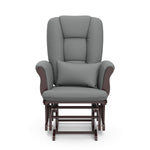 Tuscany espresso with gray glider front view