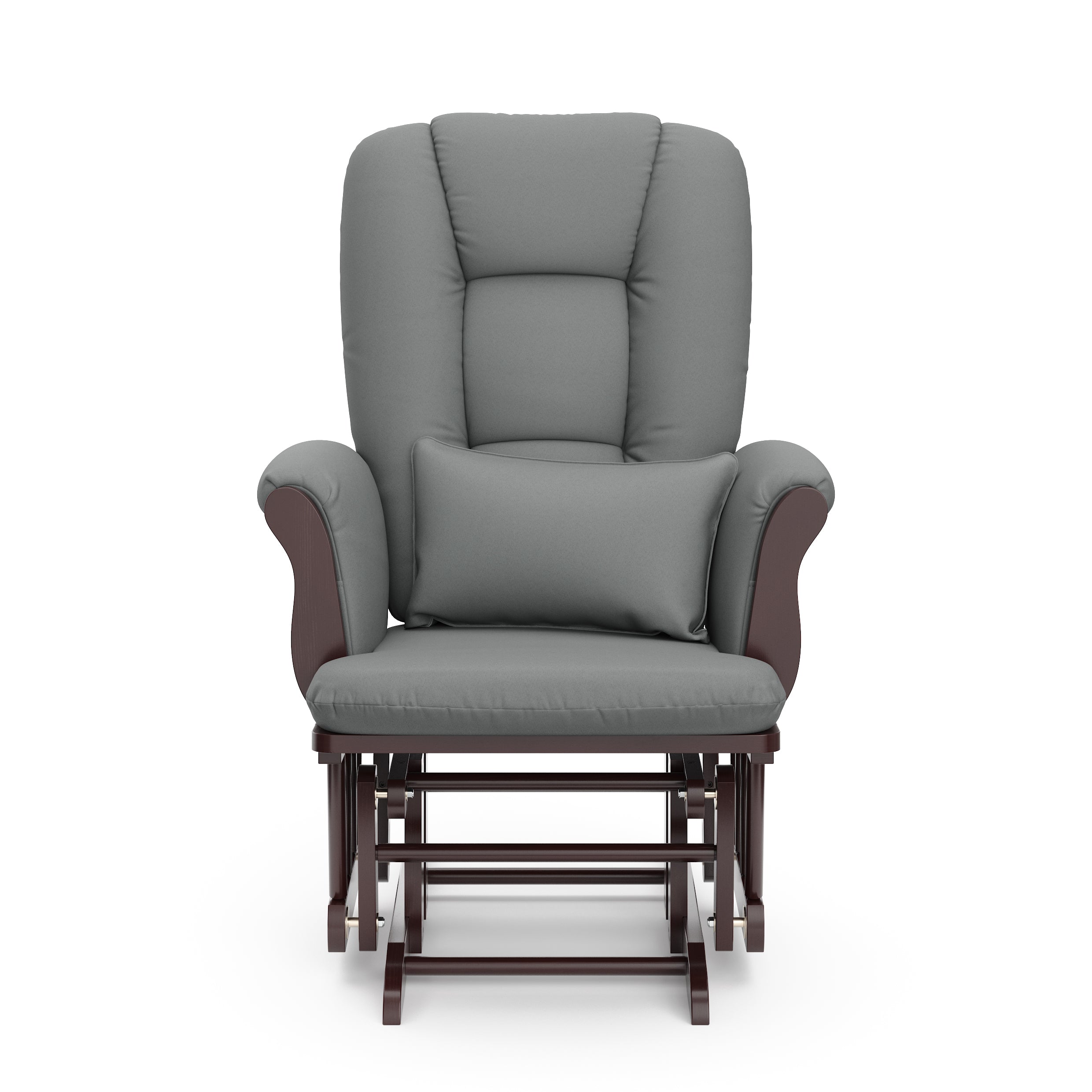 Tuscany espresso with gray glider front view