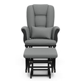 Tuscany black with gray glider and ottoman front view