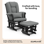 Tuscany black with gray glider and ottoman style callout