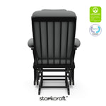 Tuscany black with gray glider and ottoman with GGG and PTPA logos on top right