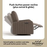 Kyoto mountain brown boucle wide glider power recline callout