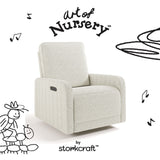 Kyoto ivory boucle wide glider with black doodles overlaid on image