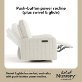 Kyoto ivory boucle wide glider power recline callout