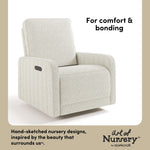 Kyoto ivory boucle wide glider style callout