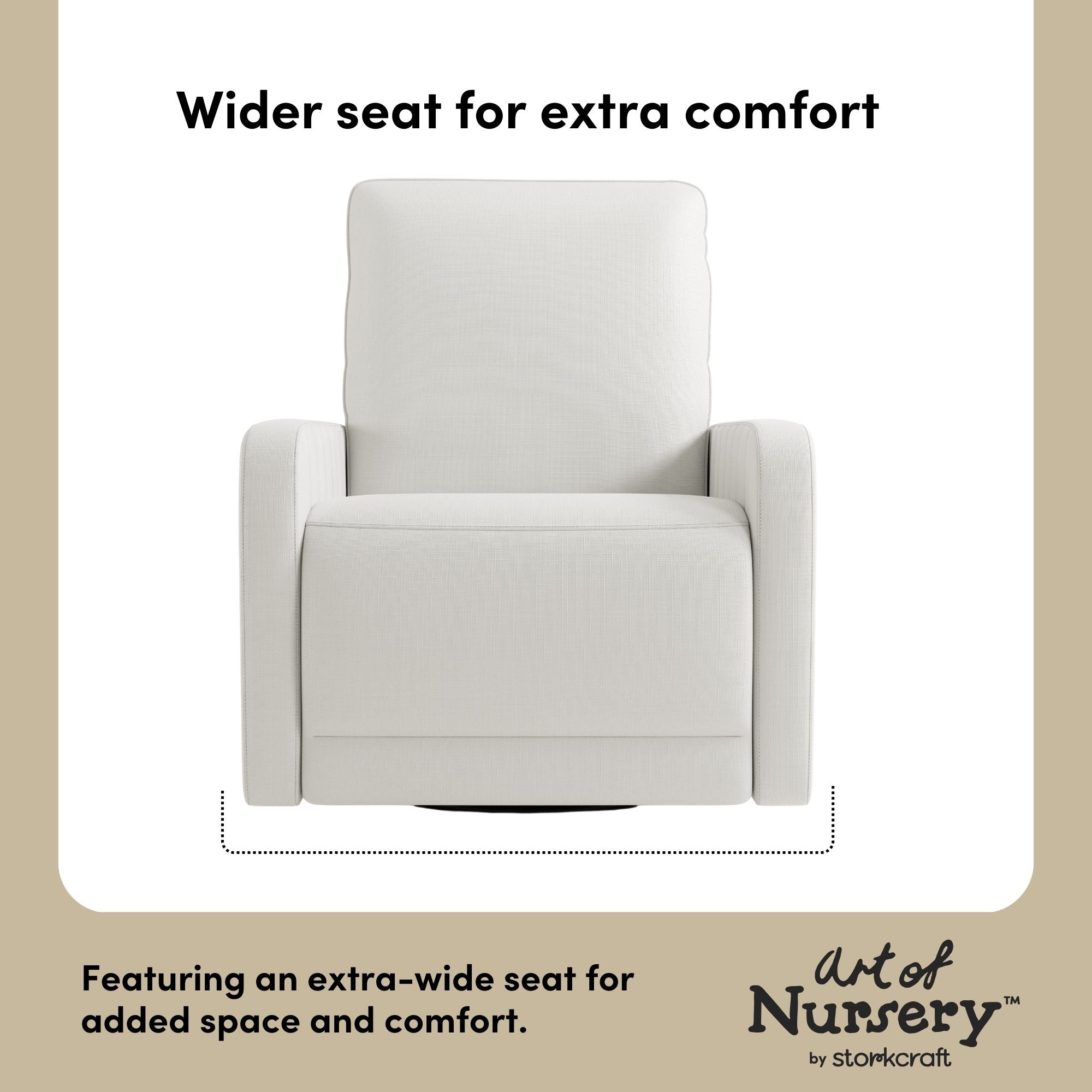 Kyoto ivory basketweave wide glider wide seat callout