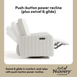 Kyoto ivory basketweave wide glider power recline callout